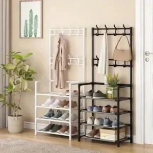 5-Level Metal Shoe Rack – Tool-Free, Multi-Purpose Storage 👟