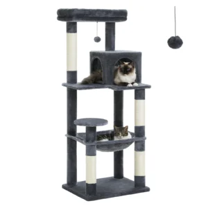 5-Level Cat Tree for Large Indoor Cats with Hammock, Condo & Scratching Posts 🐱