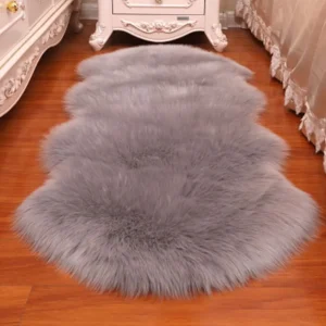 Washable Fluffy Shaggy Long Hair Carpet Floor Protection Non Slip Soft Rugs Faux Fur Bedroom Mats Sheepskin Rug