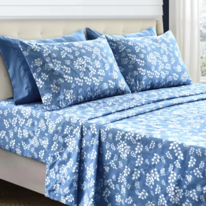 LUX Décor Floral Sheet Set – 3-Piece Ultra-Soft Microfiber, 16″ Deep Pocket