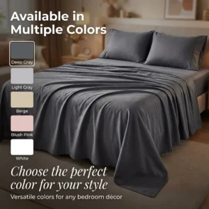 Cooling Bamboo Sheet Set – Twin to California King, 18″ Deep Pocket