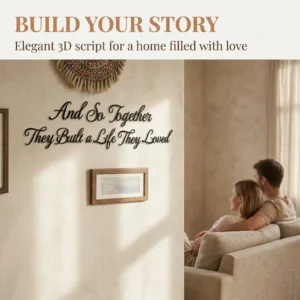 "And So Together They Built a Life They Loved" Metal Wall Art | Romantic Home Decor