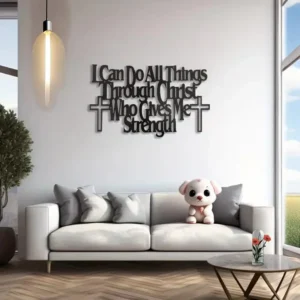 “I Can Do All Things” Inspirational Wall Art – Christian Home Decor