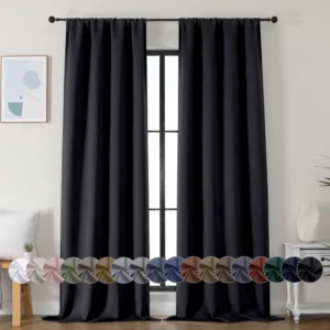 1-Panel Blackout Curtain – Thermal Insulated, Light-Blocking Grommet Drapes