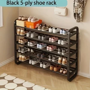 5-Tier Slim Metal Shoe Rack, Holds Up to 18 Pairs