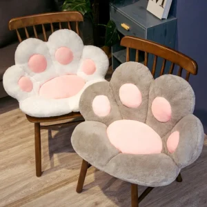 Kawaii Cat Paw Plush Floor Cushion – Soft Stuffed Seat Pad