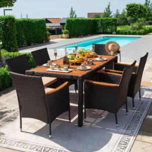7-Piece Outdoor Rattan Furniture Set